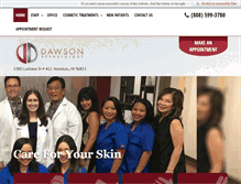 Tablet Screenshot of dawsondermatology.com